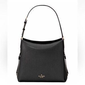 New Kate Spade Dumpling Large Shoulder Bag Pebble Leather Black